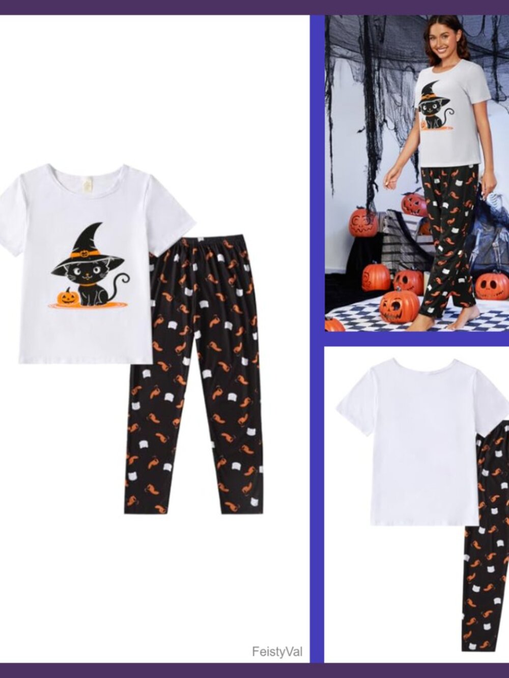 Womens 2 Piece Pajama Set Short Sleeve Top Elastic Waist Pants Lounge